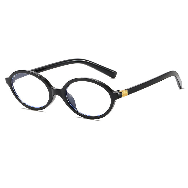 Zhang Yuanying same glasses frame nerd glasses oval small frame glasses miu plain anti-blue reading glasses