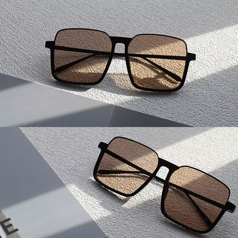 2023 new metal half-frame hanging silk sunglasses plain and thin sunglasses ins style plain and retro sunshade glasses