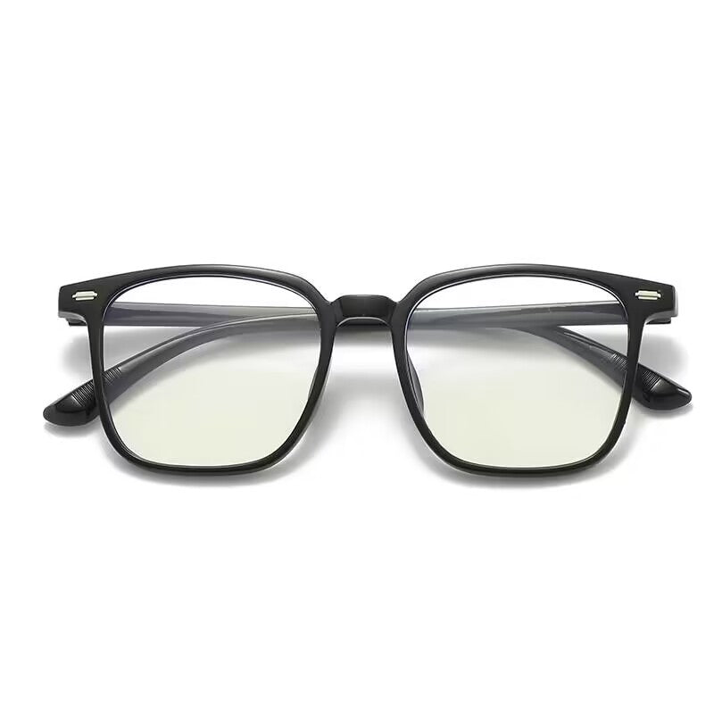 2023 new Internet celebrity large frame color-changing glasses high definition color-changing myopia couple plain wear anti-blue glasses
