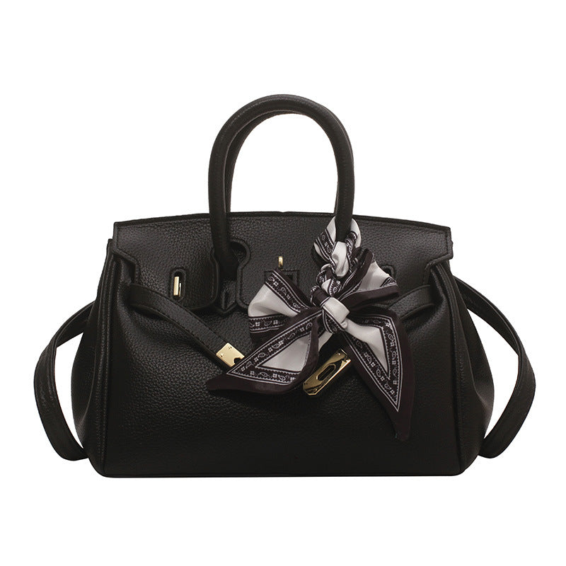 Women's bag 2022 new European and American fashion lychee pattern handbag trendy fashion large capacity Kelly messenger bag