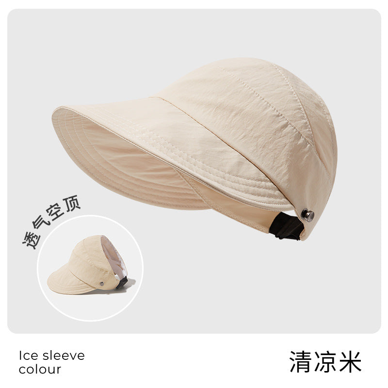 Zhao Ruth can wear a ponytail of the same style, a summer sunshade and sunscreen hat, and women can hang a mask hat and a sun hat.