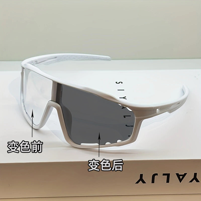 Color-changing cycling sunglasses Unisex outdoor sports day and night road bike windproof goggles