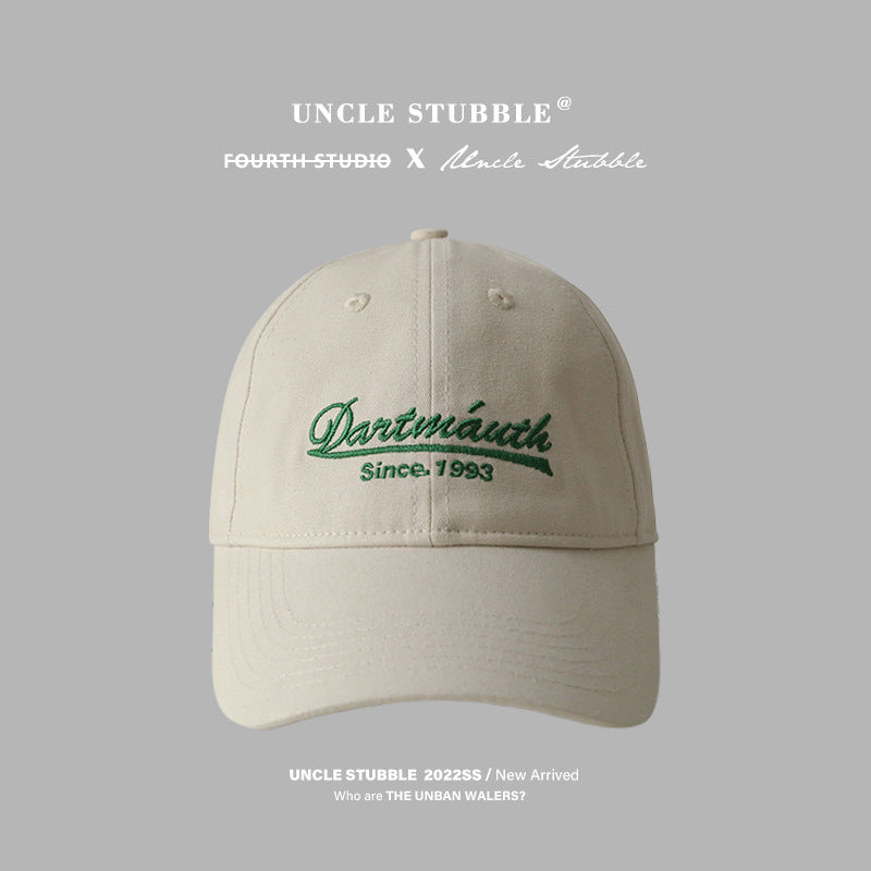 Wide brim, big head circumference, round face, suitable hat for women's 2024 new baseball cap, trendy brand, hard top cap for men