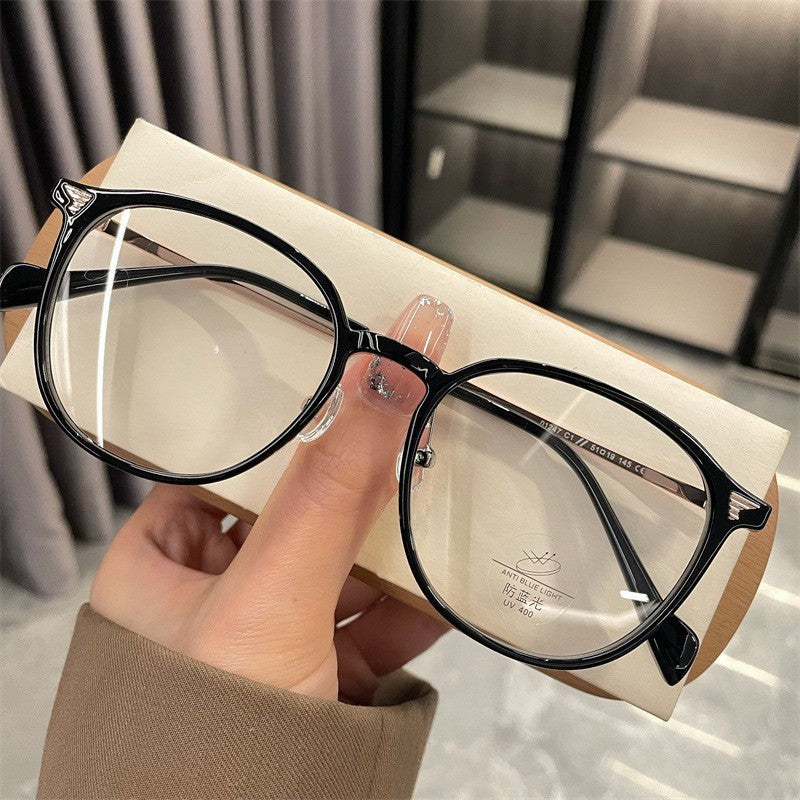 Xiaohongshu same coconut gray myopia glasses female student degree thin cold tea butterfly frame plain glasses frame