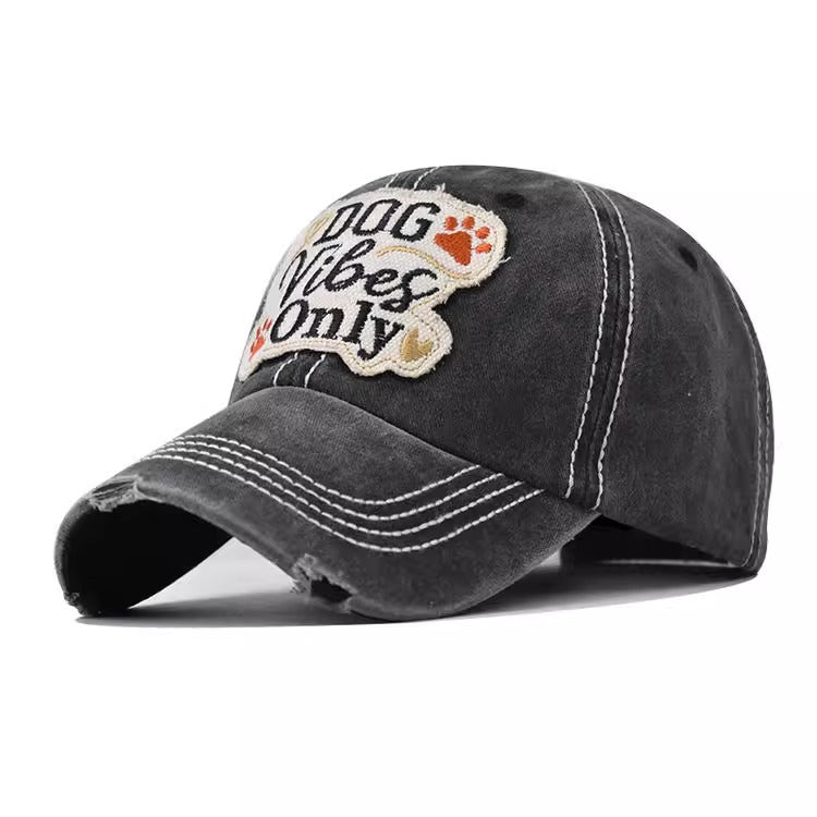Washed holes, wide brim, baseball cap, women's American sticker, enlarged and deepened peaked cap, showing a small face, soft top hat tide