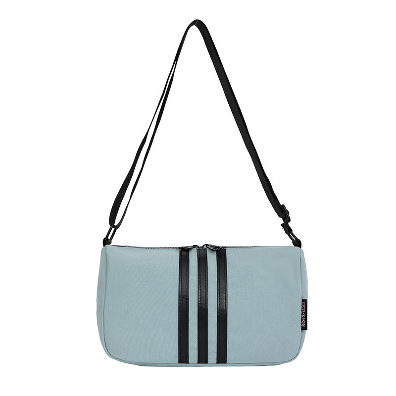 Wholesale new cross-border high-end Oxford cloth shoulder bag fashion trendy brand three-bar women's armpit bag messenger bag