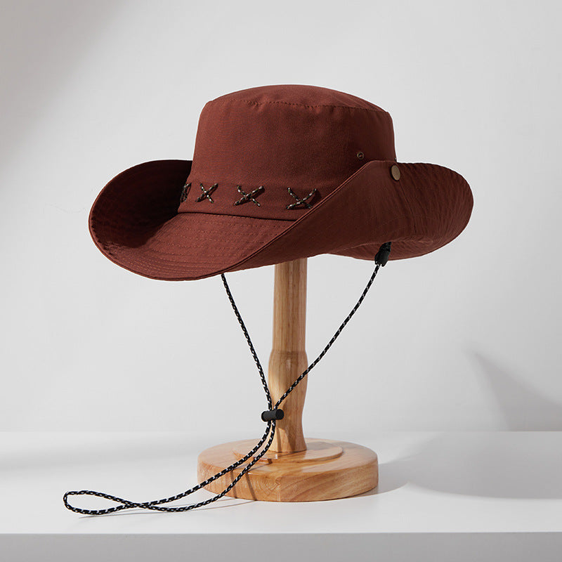 Classmate Yang mountaineering hat bucket hat female sunscreen outdoor sun 2024 new summer male sun hat