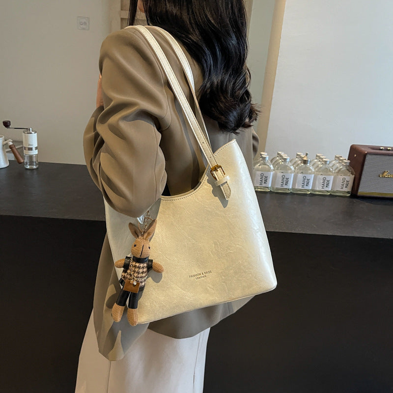 Winter new large-capacity tote bag women's 2024 minimalist style retro fashion underarm bag foreign style fashionable shoulder bag