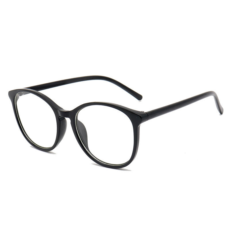 Xiaoxiangfeng black frame glasses female Internet celebrity plain artifact can be matched with degree ultra-light small face oval cat glasses frame 9071