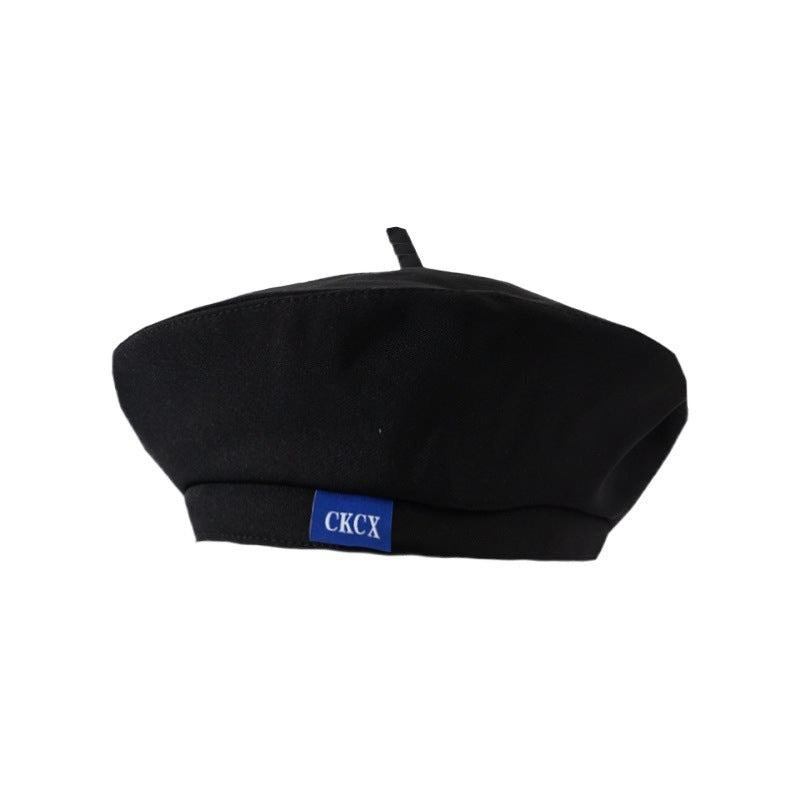 Zhao Ruth same black beret female summer ins Internet celebrity bud hat design sense niche thin painter hat