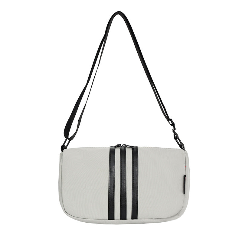 Wholesale new cross-border high-end Oxford cloth shoulder bag fashion trendy brand three-bar women's armpit bag messenger bag
