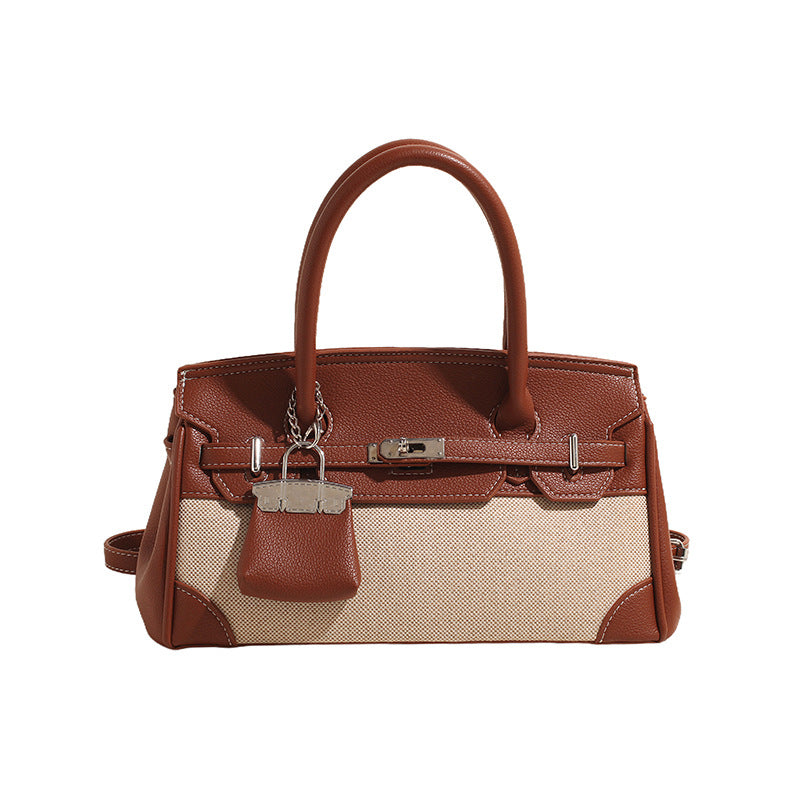 Wholesale cross-border premium texture retro portable platinum bag niche light luxury large capacity shoulder bag trendy commuter bag