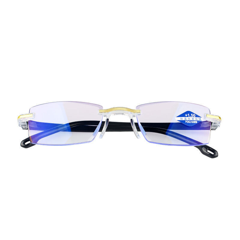 2023 anti-blue reading glasses running rivers and lakes street stall glasses wholesale ultra-light frame diamond trimmed reading glasses