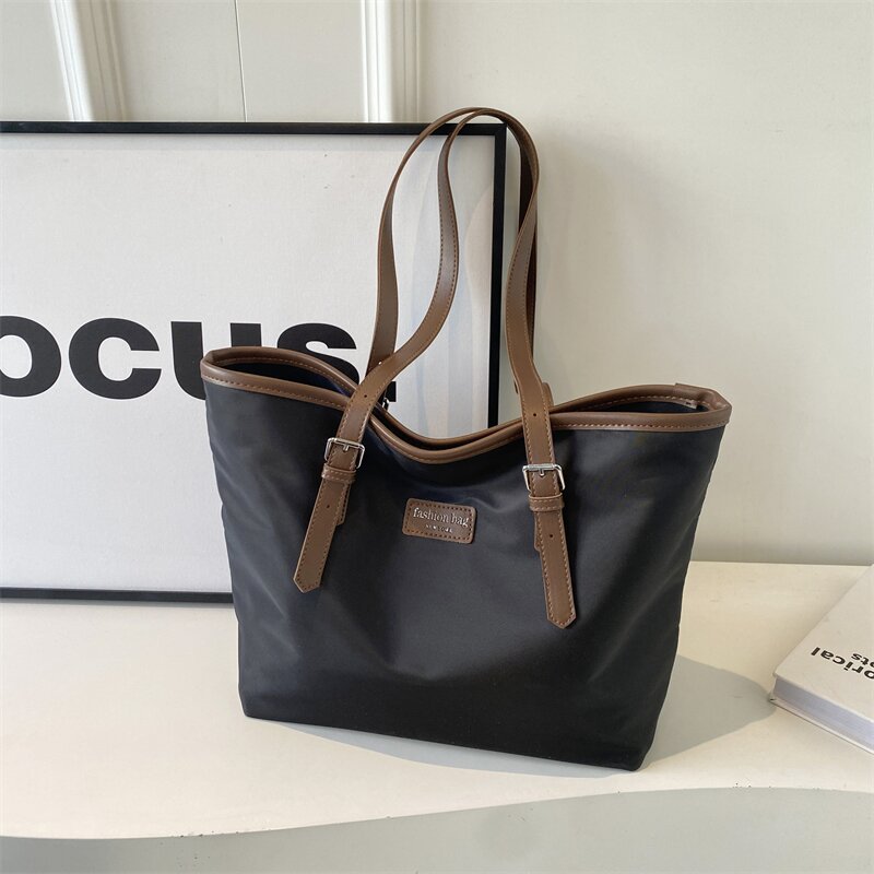 Waterproof Oxford cloth bag women's 2024 trendy new European and American fashion shoulder bag simple and versatile large-capacity tote bag