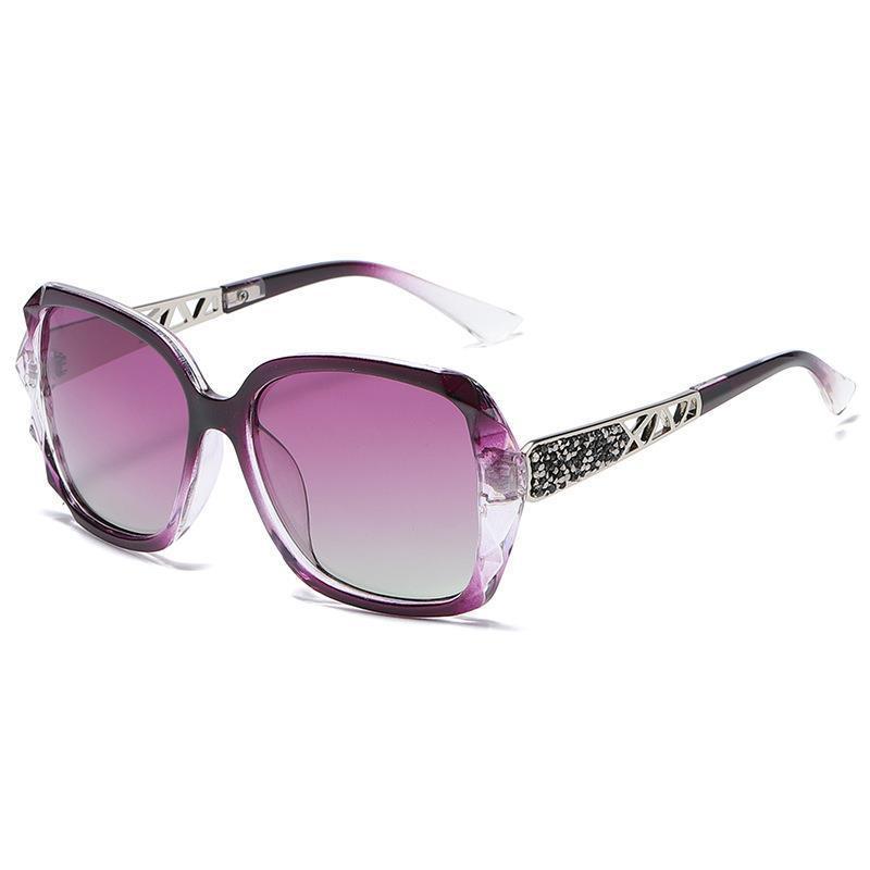2023 new large frame polarized sunglasses women anti ultraviolet Korean version tide Internet celebrity sunglasses round face driving glasses women