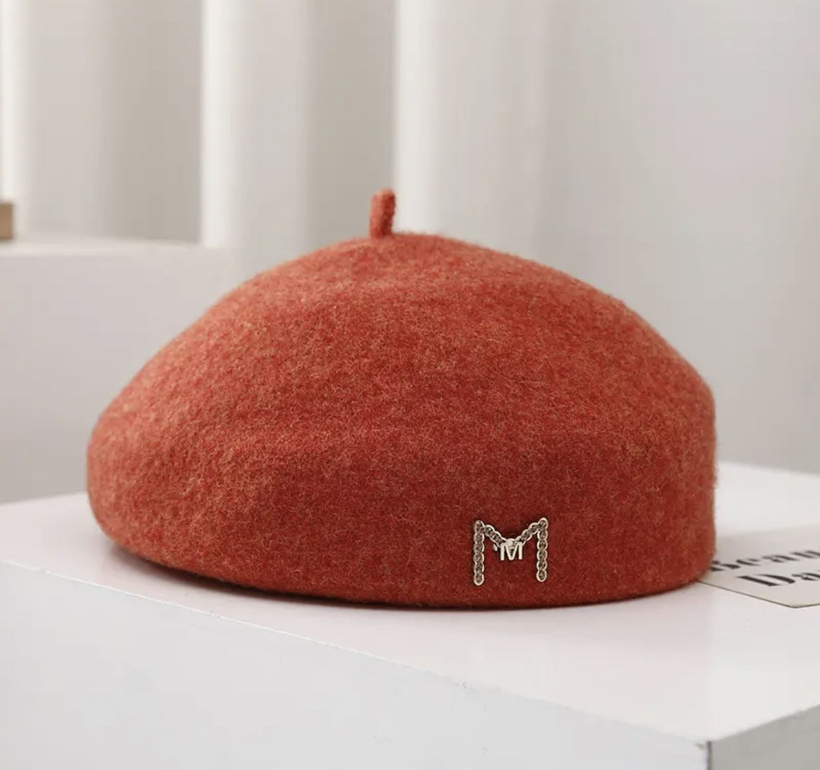 Xiaoxiangfeng M standard wool beret children autumn and winter size head circumference stiff face small painter hat fashion ins