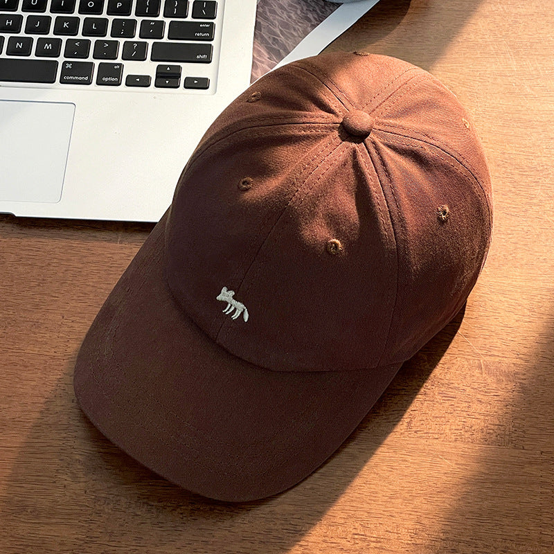 Classmate Yang strictly selects cute peaked caps cartoon women sweet sun face small animals embroidered baseball sunscreen hats