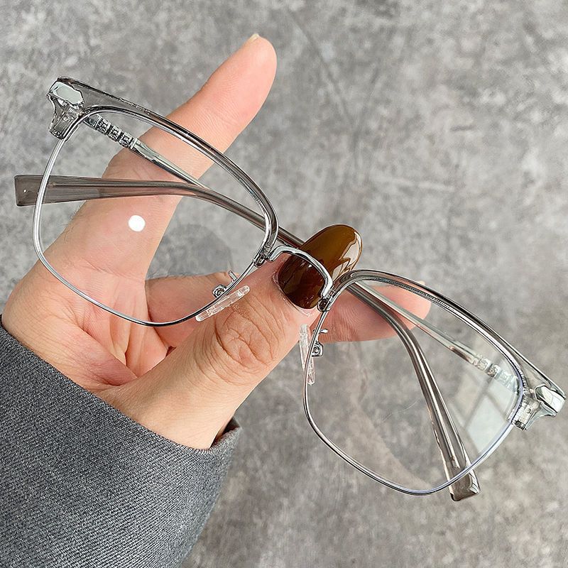 Classic Sven scum student half-frame myopia glasses women can match degree anti-blue light optical glasses frame men