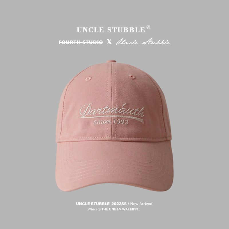 Wide brim, big head circumference, round face, suitable hat for women's 2024 new baseball cap, trendy brand, hard top cap for men