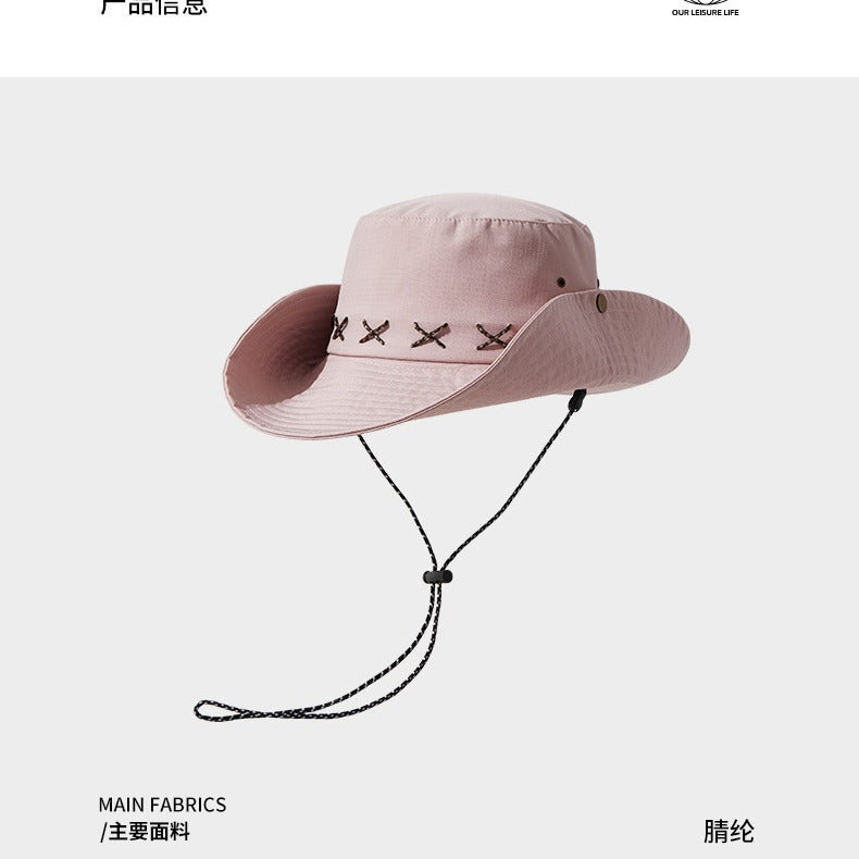 Classmate Yang mountaineering hat bucket hat female sunscreen outdoor sun 2024 new summer male sun hat