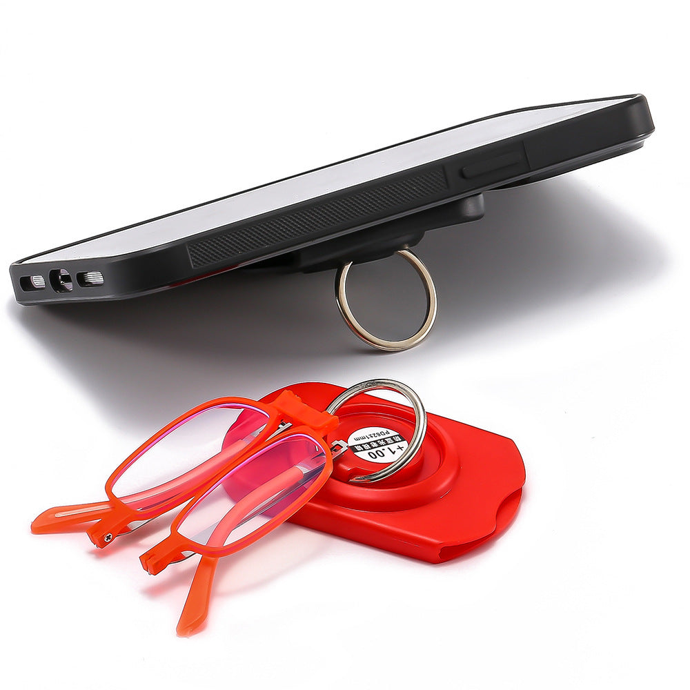 Women's trendy fashion anti-blue reading glasses men's stickers mobile phone metal bracket comfortable foldable reading glasses