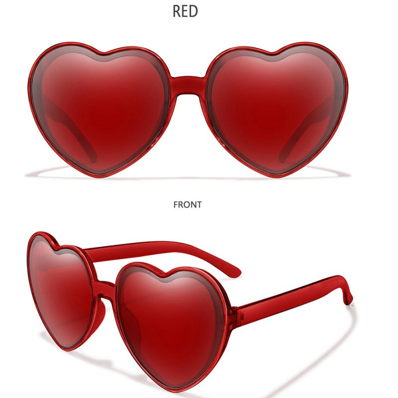 2023 new love sunglasses AliExpress cross-border fashion candy trend street shot decorative sunglasses women