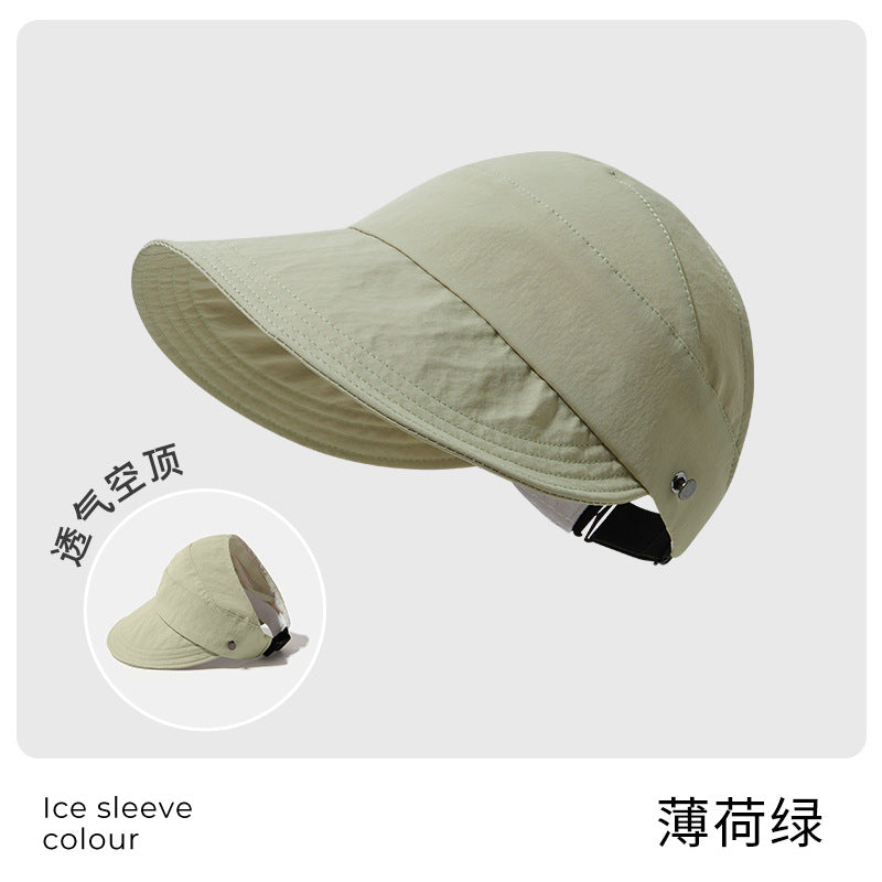 Zhao Ruth can wear a ponytail of the same style, a summer sunshade and sunscreen hat, and women can hang a mask hat and a sun hat.