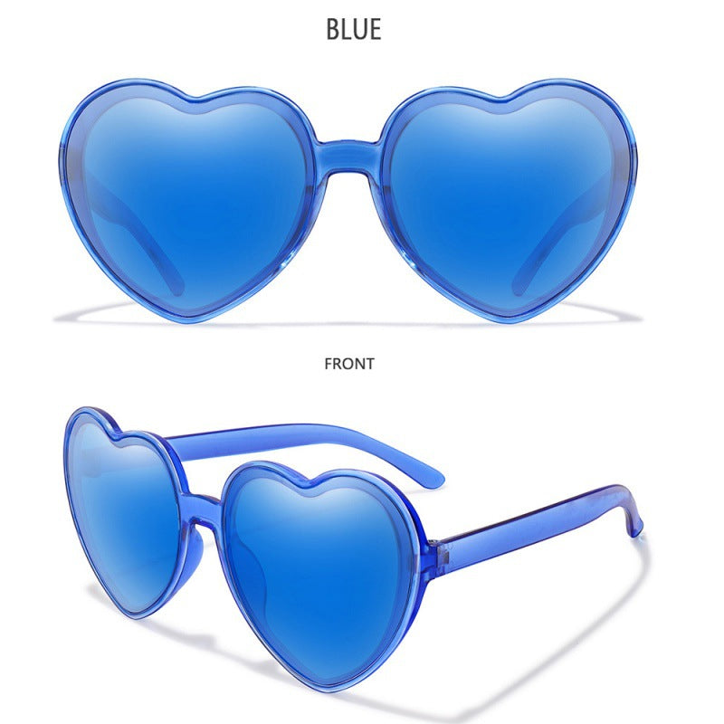 2023 new love sunglasses AliExpress cross-border fashion candy trend street shot decorative sunglasses women