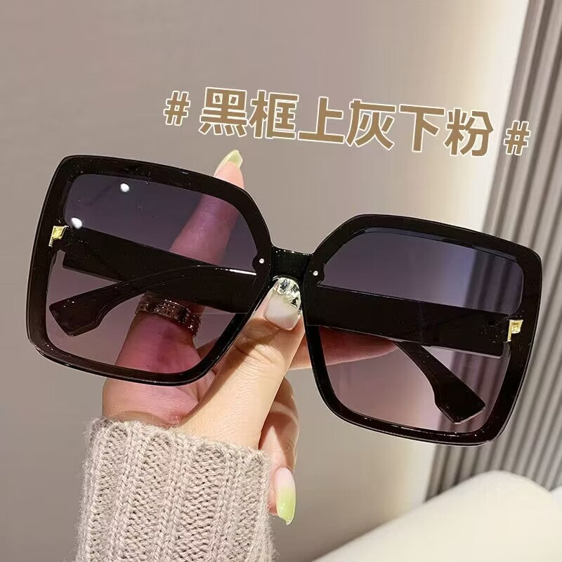 2023 new high-end versatile knock sunglasses Korean version of trendy sunglasses big face thin Internet celebrity sunshades