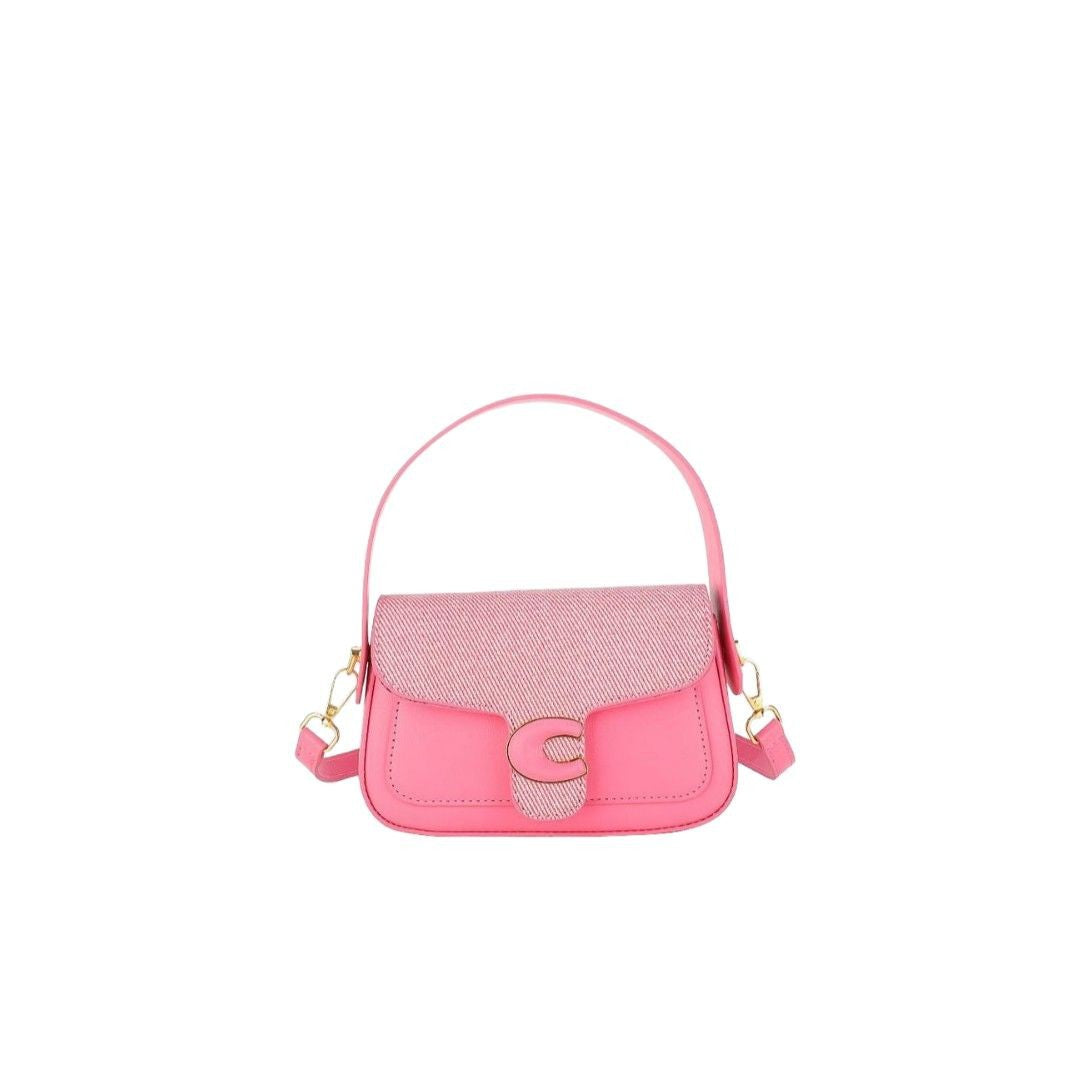 Women's bag fashionable versatile saddle bag French niche shoulder bag 2024 summer new contrasting color simple messenger bag