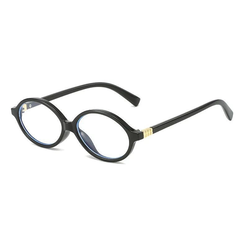 Xiaohongshu same book glasses nerd glasses oval small frame retro myopia glasses leopard print Korean plain flat glasses