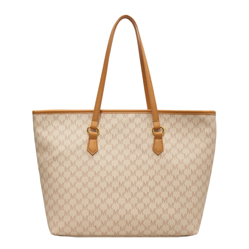 College student class bag women's fashion 2024 summer new trendy retro simple commuter shoulder bag tote bag