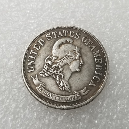 Commemorative coin 1869 free head standard half copper silver plated silver dollar silver round wholesale