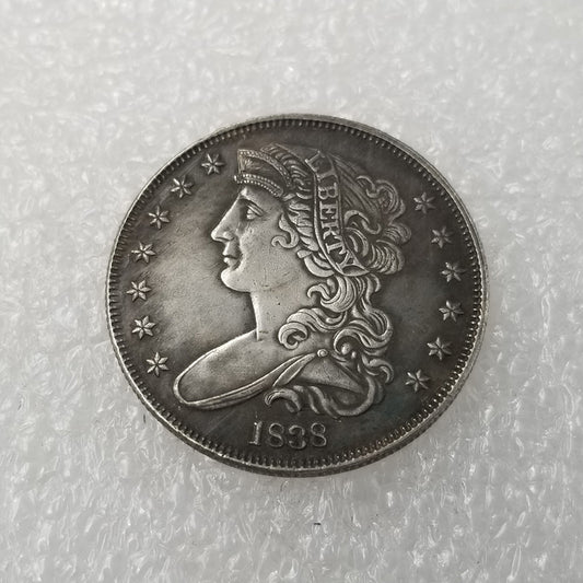 Commemorative Coin 1838, US P50C Free Trade Copper Silver Plated Silver Dollar Silver Round Wholesale