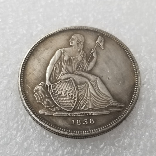 Commemorative Coin 1836 Type 2 Silver Plated Coin Copper Silver Plated Silver Dollar Silver Round Wholesale #1937