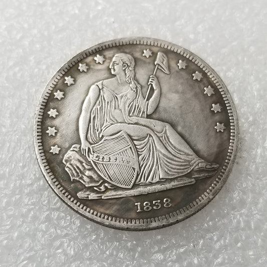 Commemorative Coin 1838 Commemorative Coin Copper Silver Plated Old Silver Dollar Silver Round Wholesale #2211