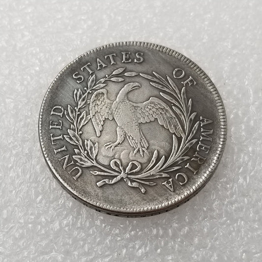 Commemorative Coin 1796 Overhanging Bust Copper Silver Plated Silver Dollar Silver Round Wholesale
