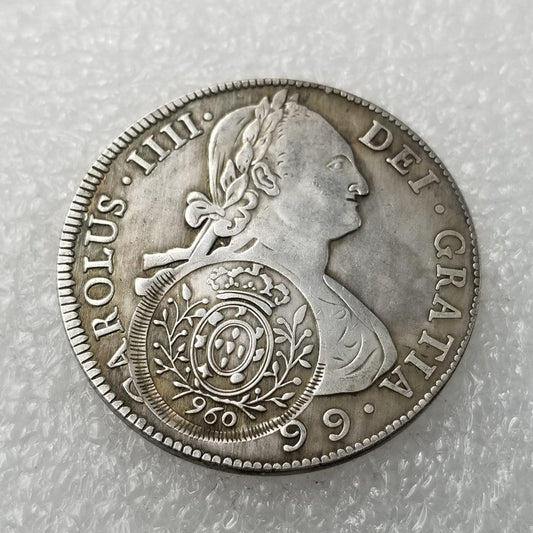 Commemorative coin 1799 Brazilian 960 Silver Plated Silver Dollar Silver Round Foreign Silver Dollar #84