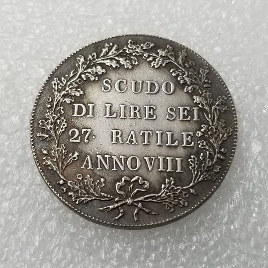 Commemorative Coin 1800 Brass Material Italian Silver Dollar Commemorative Coin I #1799