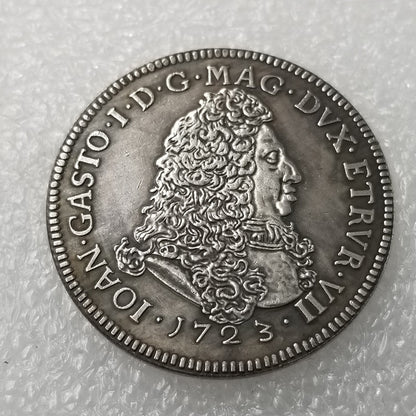 Commemorative Coin 1723 Italian Silver Plated Silver Dollar Silver Round Foreign Silver Dollar Collection #61