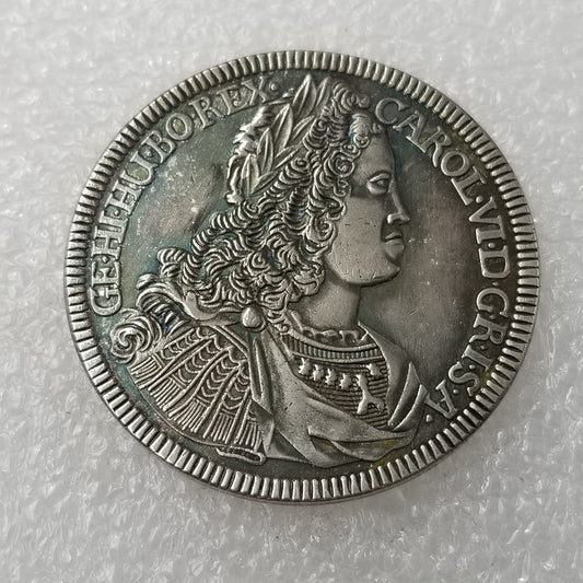 Commemorative coin 1728 Austrian silver plated silver dollar collection 6 #