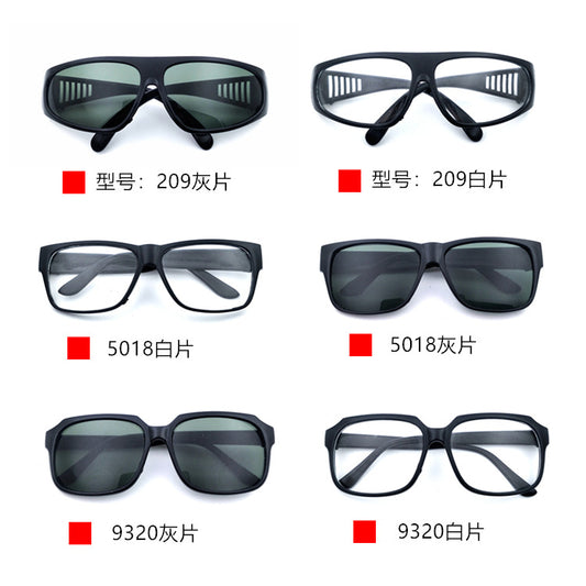Welding sunglasses wholesale, black sunglasses, flat glasses for welding glasses, glass lenses, trendy men's and women's glasses