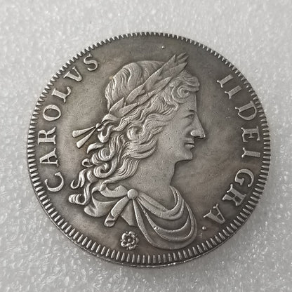 Commemorative coin 1662 silver plated coin Foreign silver dollar commemorative coin #1382
