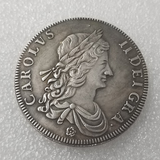 Commemorative coin 1662 silver plated coin Foreign silver dollar commemorative coin #1382