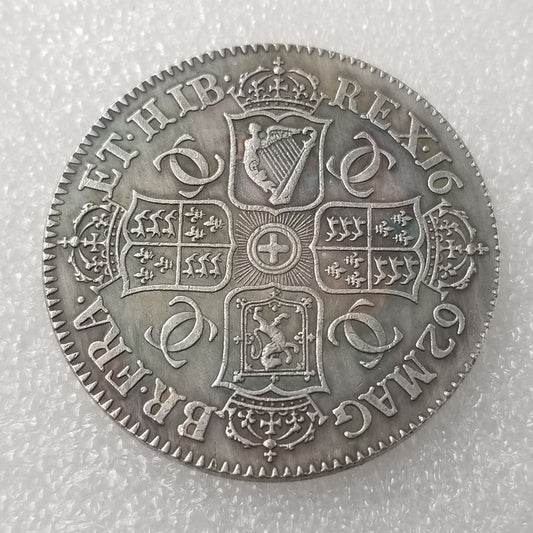 Commemorative coin 1662 silver plated coin Foreign silver dollar commemorative coin #1382