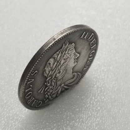 Commemorative coin 1662 silver plated coin Foreign silver dollar commemorative coin #1382