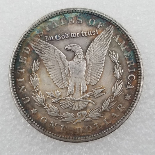 Commemorative Coin 1880 P Brass Material Brass Silver Plated Morgan Old Silver Dollar Foreign Silver Dollar