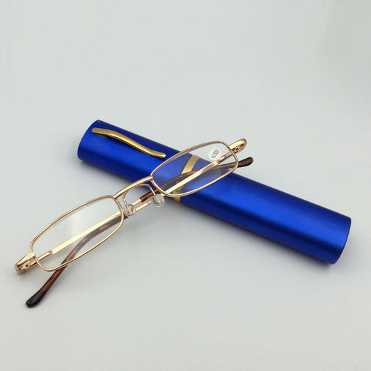2023 new men's and women's ultra-light portable pen holder reading glasses resin high definition reading glasses stall