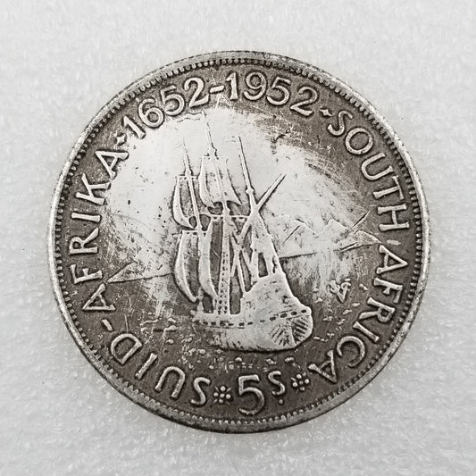 Commemorative Coin 1652-1952 Brass Material British Brass Silver Plated Old Silver Dollar Wholesale #032