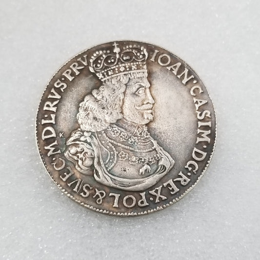 Commemorative Coin 1651 Brass Material Brass Silver Plated Old Silver Dollar Silver Round Collection #2326